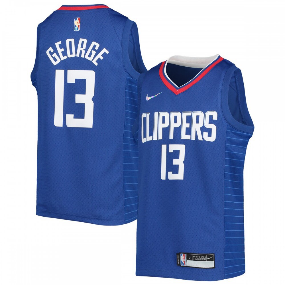 Paul George LA Clippers Youth 2021/22 Diamond Swingman Jersey - Icon Edition - Royal-Pro Kit Vault | Brand New 26/27 Sports Jerseys